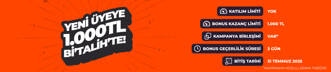 YENİ ÜYEYE 1.000 TL Bİ’TALİH’TE!