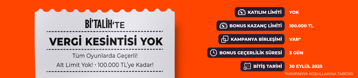 TÜM OYUNLARDA VERGİ KESİNTİSİ YOK!